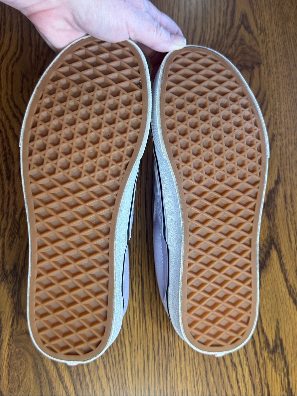 Vans Women's Classic Slip-On Checkerboard Sneakers - Lavender/White - Picture 7 of 7